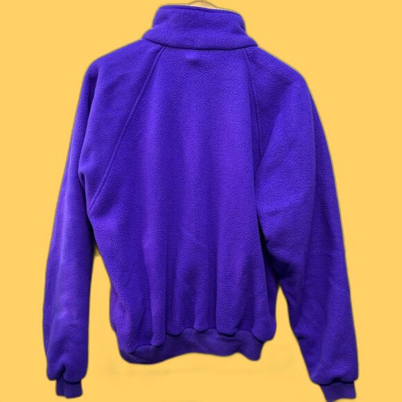 Vtg 90s CBS College Tour Purple Fleece Full Zip Jacket Mens Sz XL - Picture 3 of 7